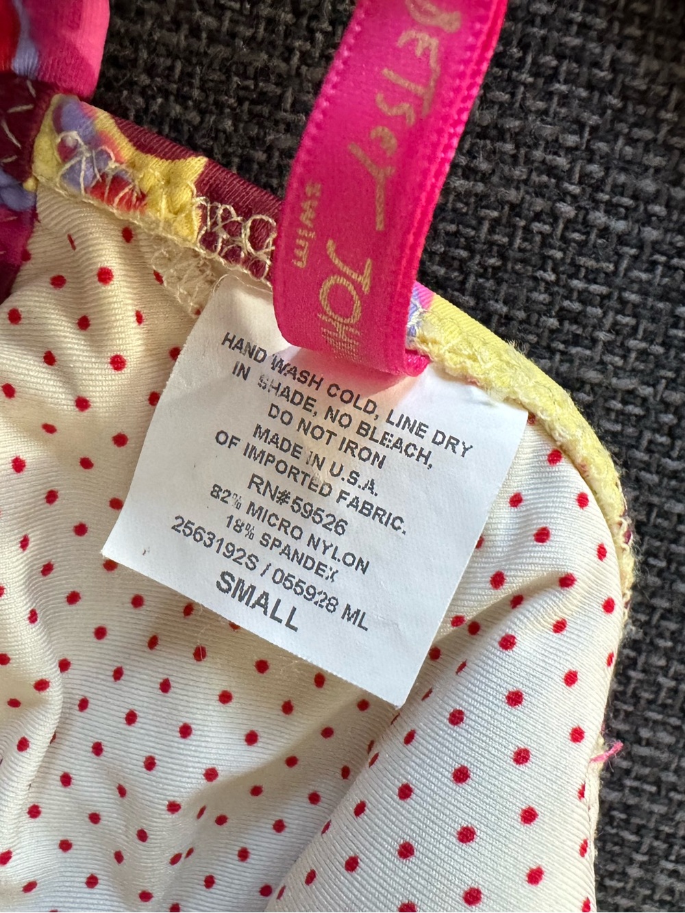 Y2K Vintage Betsey Johnson iconic Chez Rose boyshort bikini - Picture 8 of 9